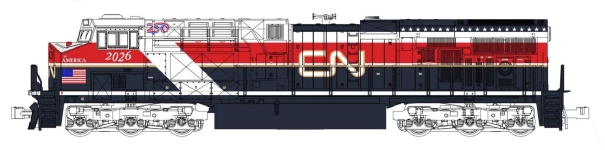 Kato K176-2026 - N - Diesellok GE ES44AC Air Force One, CN, Ep. VI